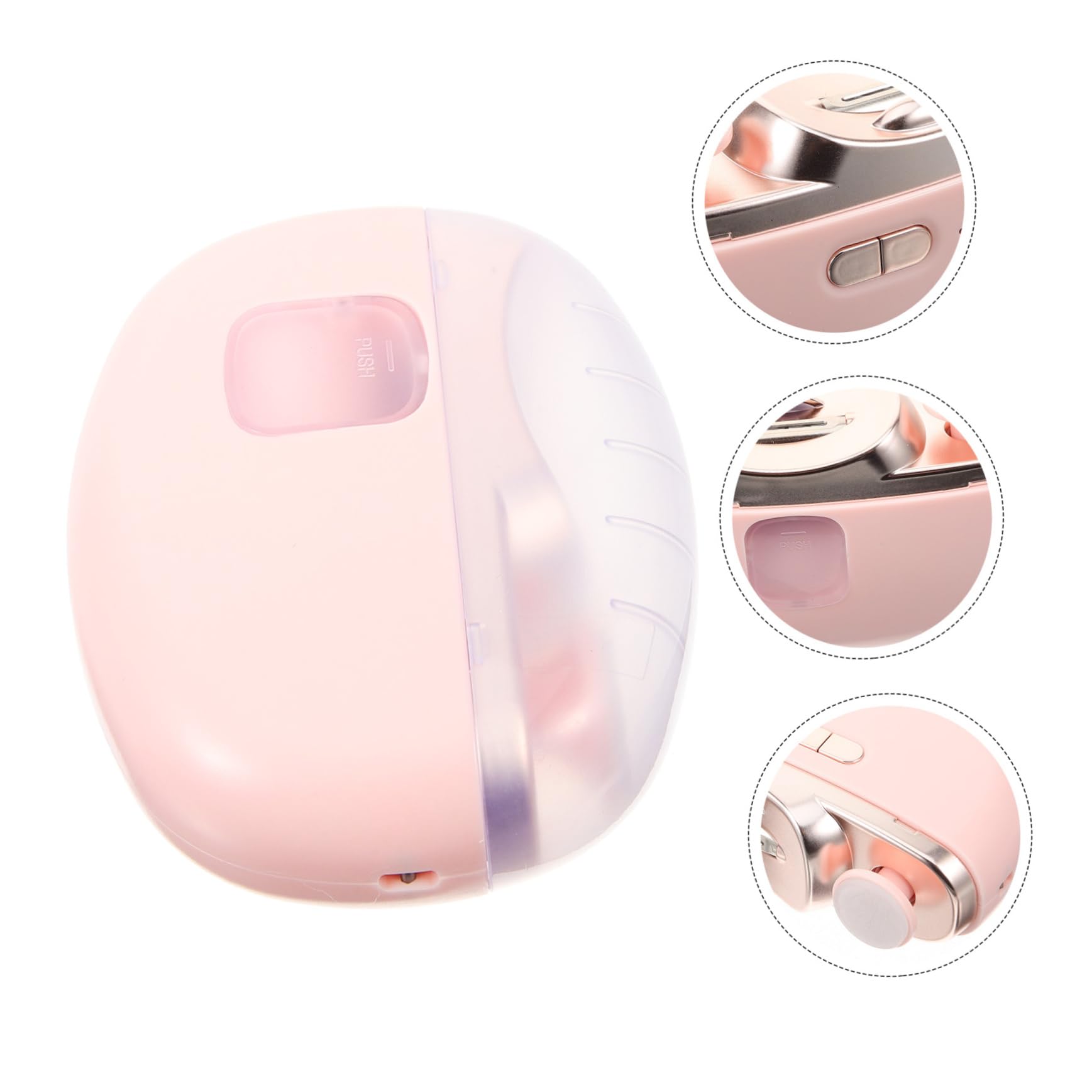 Cortaúñas Eléctrico Automático Rosa para Bebés y Adultos