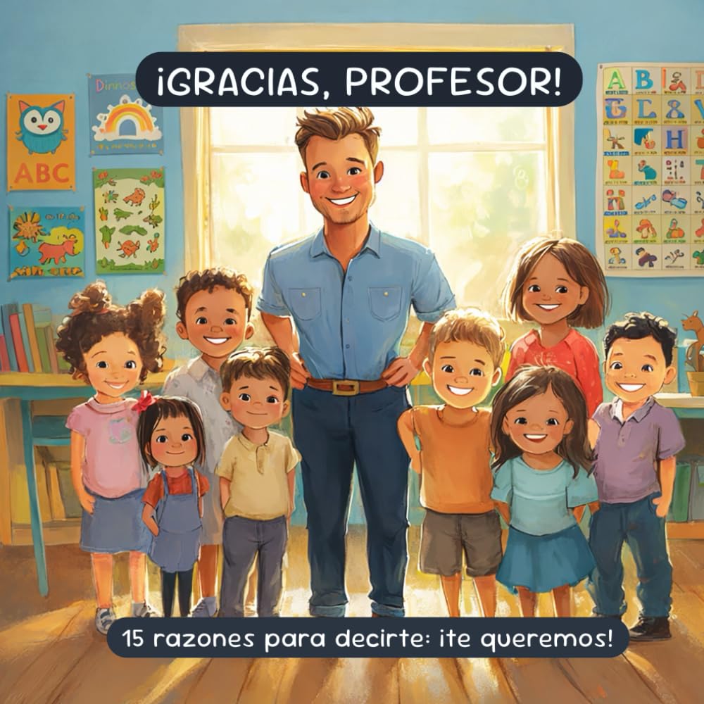 ¡Gracias, profesor! 15 razones para decirte ¡te queremos!: Un libro infantil lleno de ternura y humor para dar las gracias al mejor profesor del ... y espacio para foto y dedicatoria.