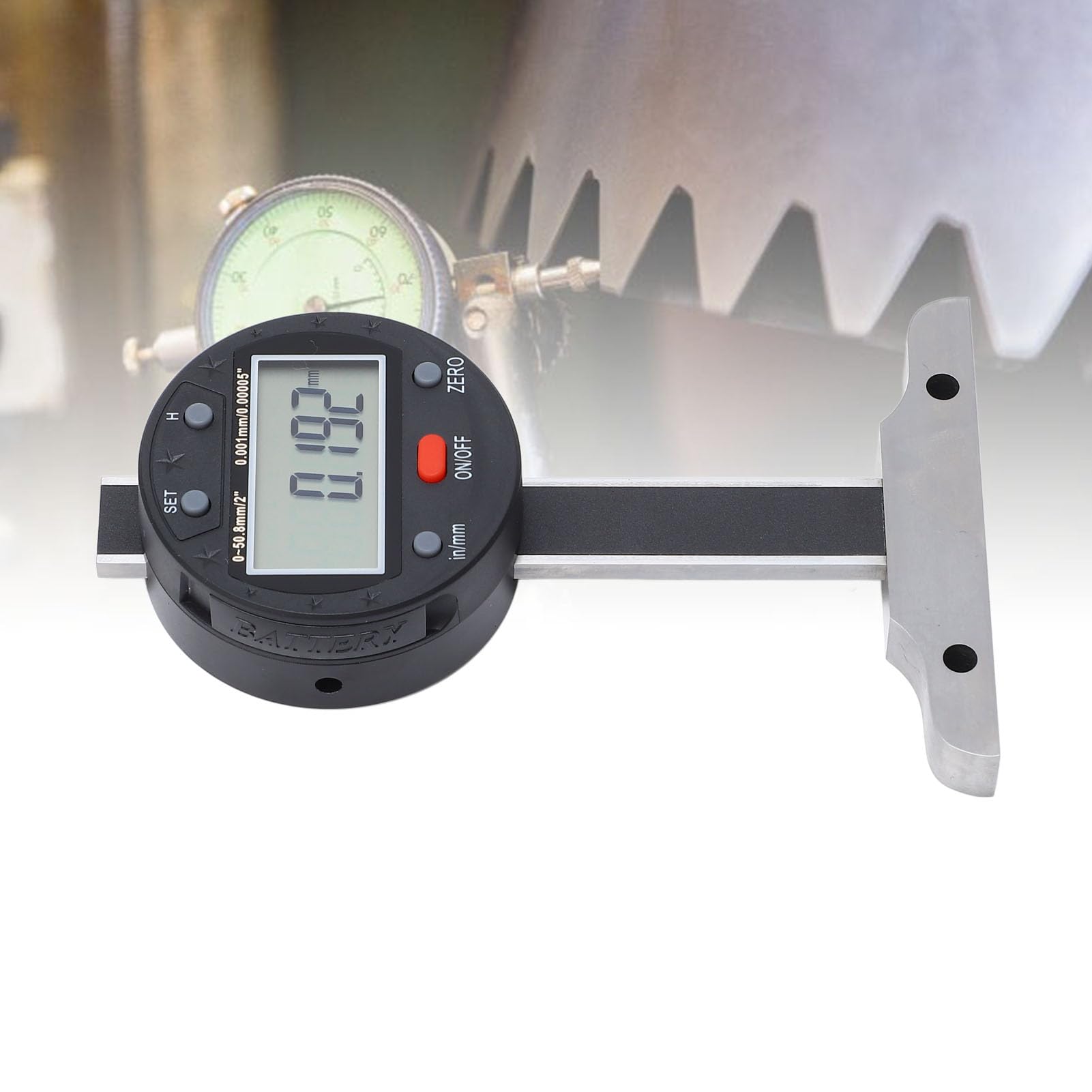 Medidor de profundidad Medidor de profundidad electrónico Medidor de profundidad digital Alta precisión 0 50,8 mm Micrómetro Barra delgada Pantalla LCD Puerto USB Herramienta de