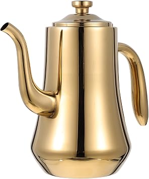 Kichvoe Household Tea Kettle with Filter Heat-Resistant Teapot 7.87In Gooseneck Spout for Home Kitchen Tea Lovers Restaurants