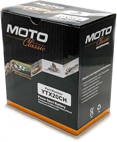 Miniatura 5 de MotoClassic YTX12 - Batería de repuesto sellada AGM de alto rendimiento de 12 V, 12 Ah, 220 CCA - Batería YTX12 - Reemplazo confiable para baterías