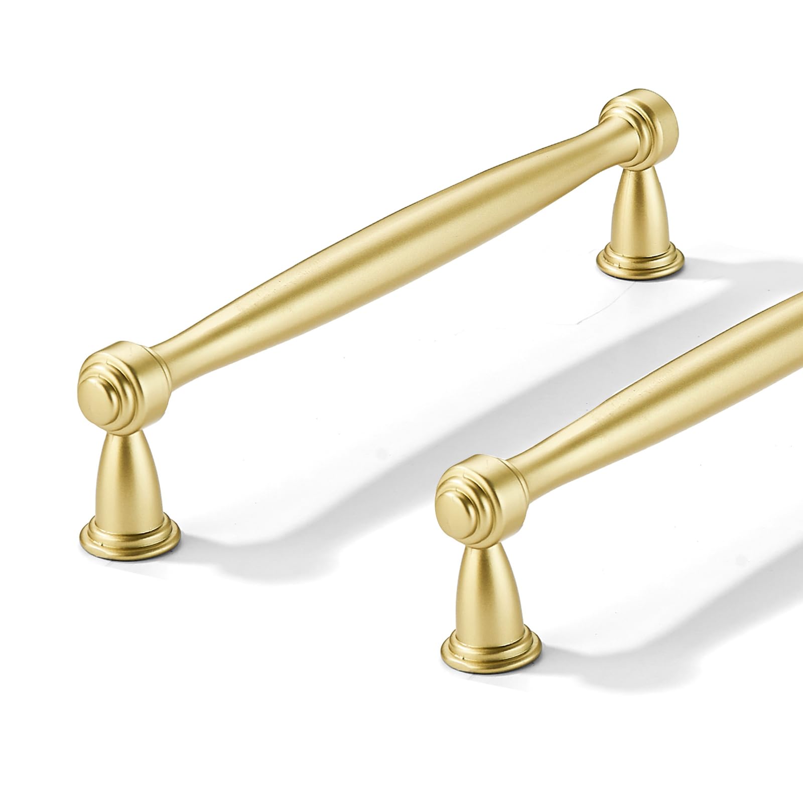 CABDM 10 Pack 5inch(128mm) Center to Center Antique Gold Cabinet Pulls Handles for Cabinets Cupboard Solid Heavy Duty Drawer Handles Dressers Kitchens bedrooms