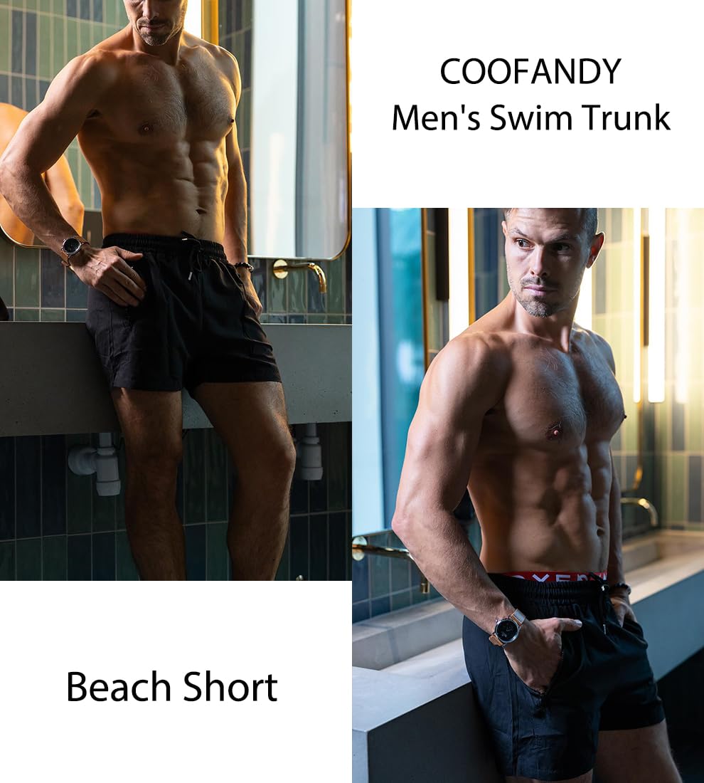 COOFANDY Maillot de bain pour homme - Short de bain - Taille S à XXL