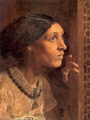 ARTXLXXBN Famous Painting Canvas Artwork Graffiti Print the Mother of Sisera Looked Out a Window by Albert Moore Portrait Canvas Image for Home Decor 60x90cm