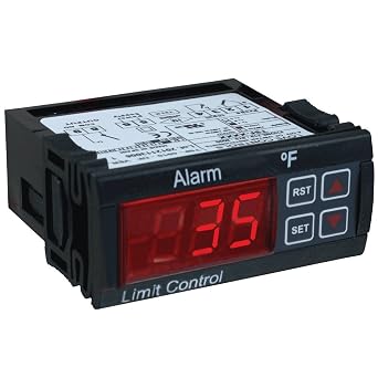 Dwyer Love Series TSF Thermocouple Limit Control Switch, J, K, S Type Thermocouple, Red Display, 24 VAC/VDC Supply Voltage, F display