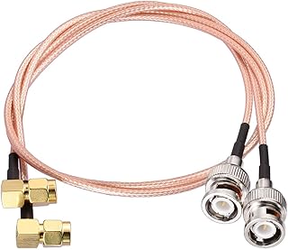 Superbat SMA to BNC Cable 20inch Right Angle SMA Male to BNC Male Adapter RG316 Coaxial Cable 2-Pack for Antenna/Radio/WiFi/LAN Devices/External Antenna
