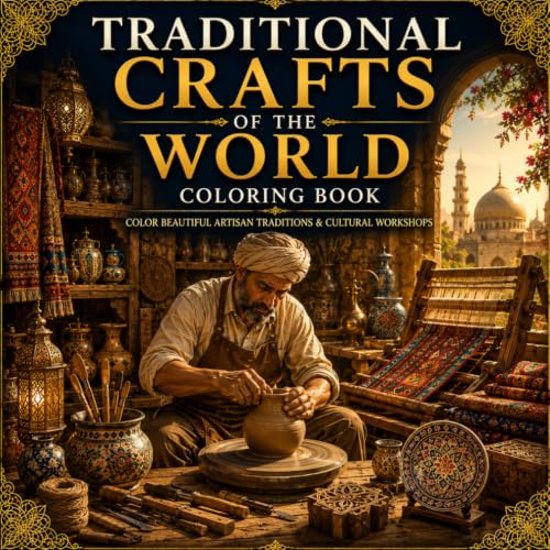 Traditional Crafts of the World Coloring Book: Color Artisan Workshops, Pottery Studios, Weaving Traditions, Folk Art, Cultural Crafts and Handmade ... Artisan Crafts & Cultural Traditions)