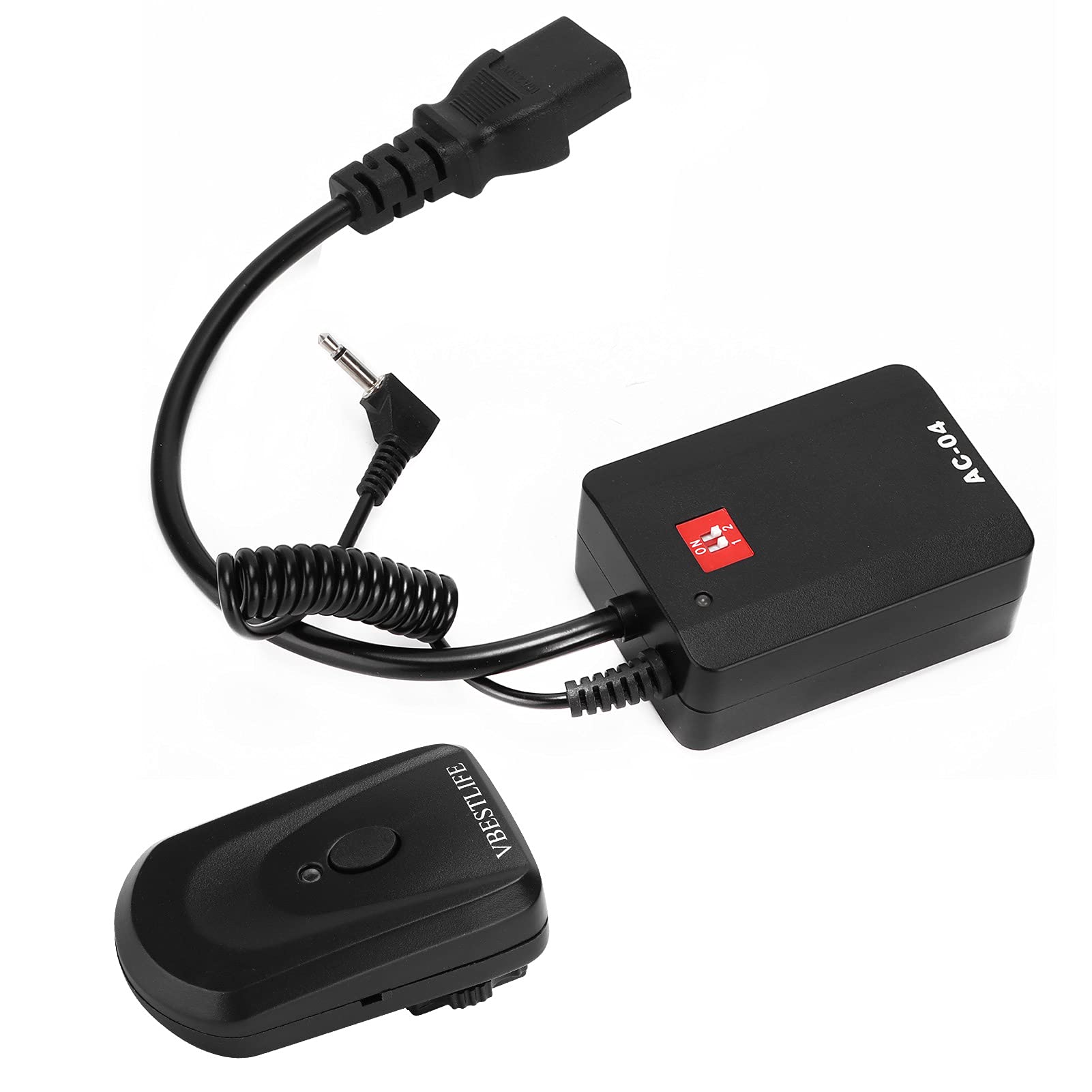 Déclencheur de Flash 4 Canaux, Récepteur de Déclenchement de Flash de Studio sans Fil avec Alimentation Secteur, adapté aux Appareils Photo, Distance de Travail de 30 M,