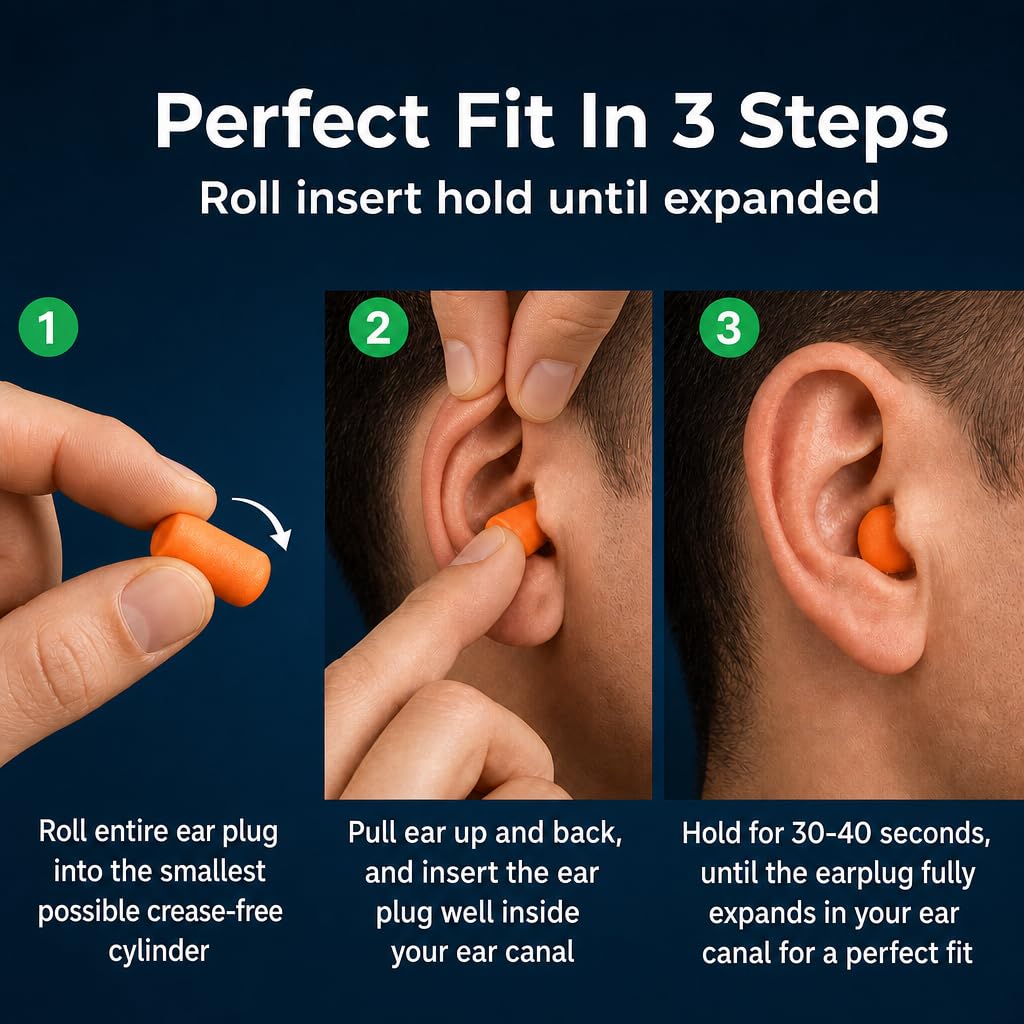 The Ear Buddy Premium Soft Foam Ear Plugs, NRR 32 Decibels, 50 Pairs by The Ear Buddy