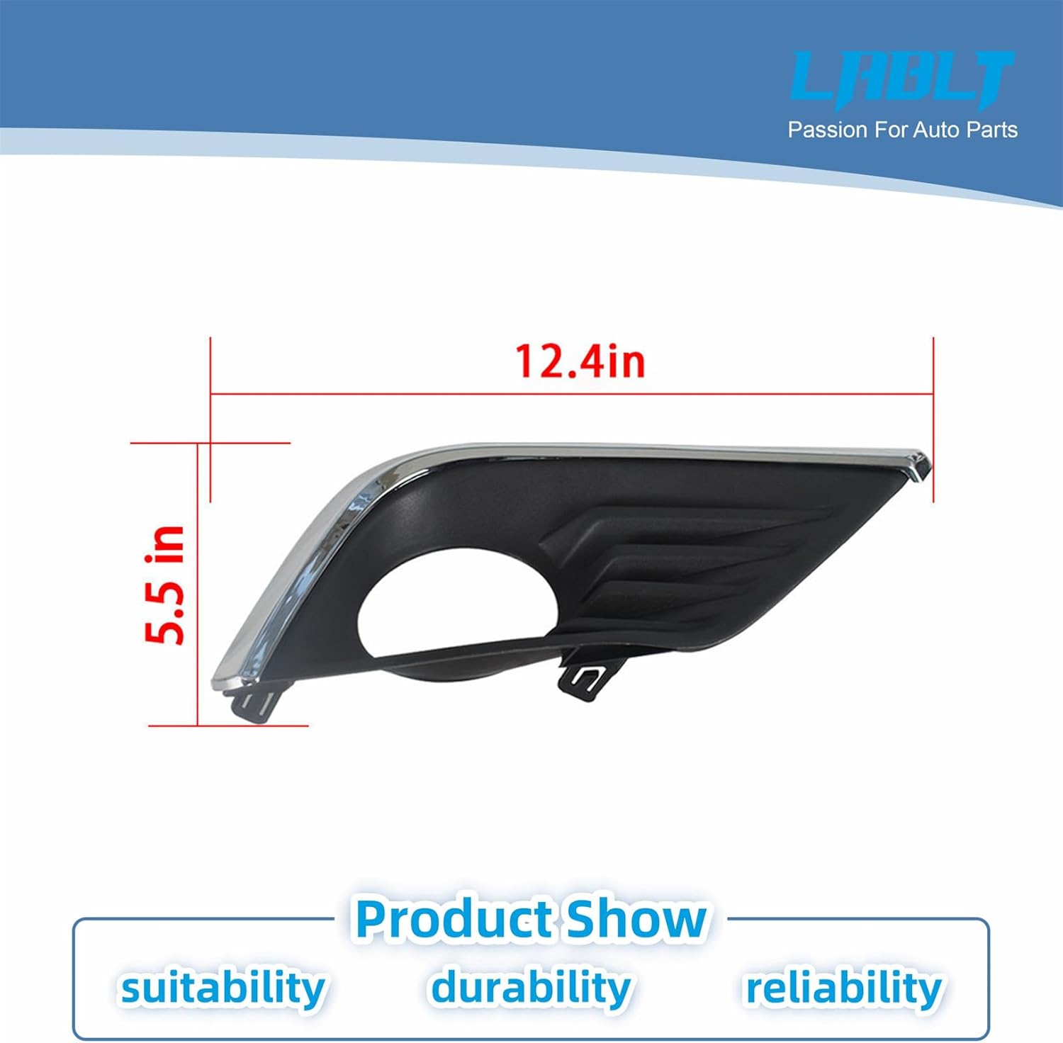 LABLT Clear Lens Bumper Driving Fog Light Lamp W/bezel+switch Replacement for 2016-2018 Altima