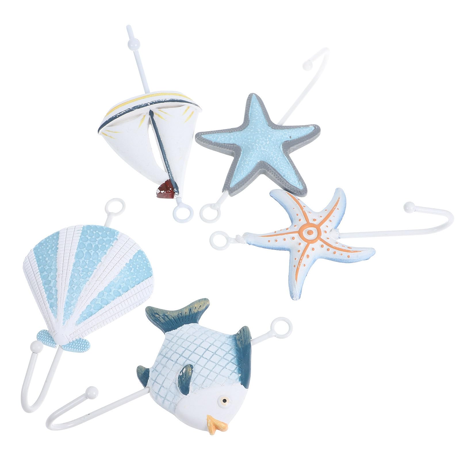 Ganchos para cortina de ducha estilo mediterráneo, ideales para decorar tu baño este verano
