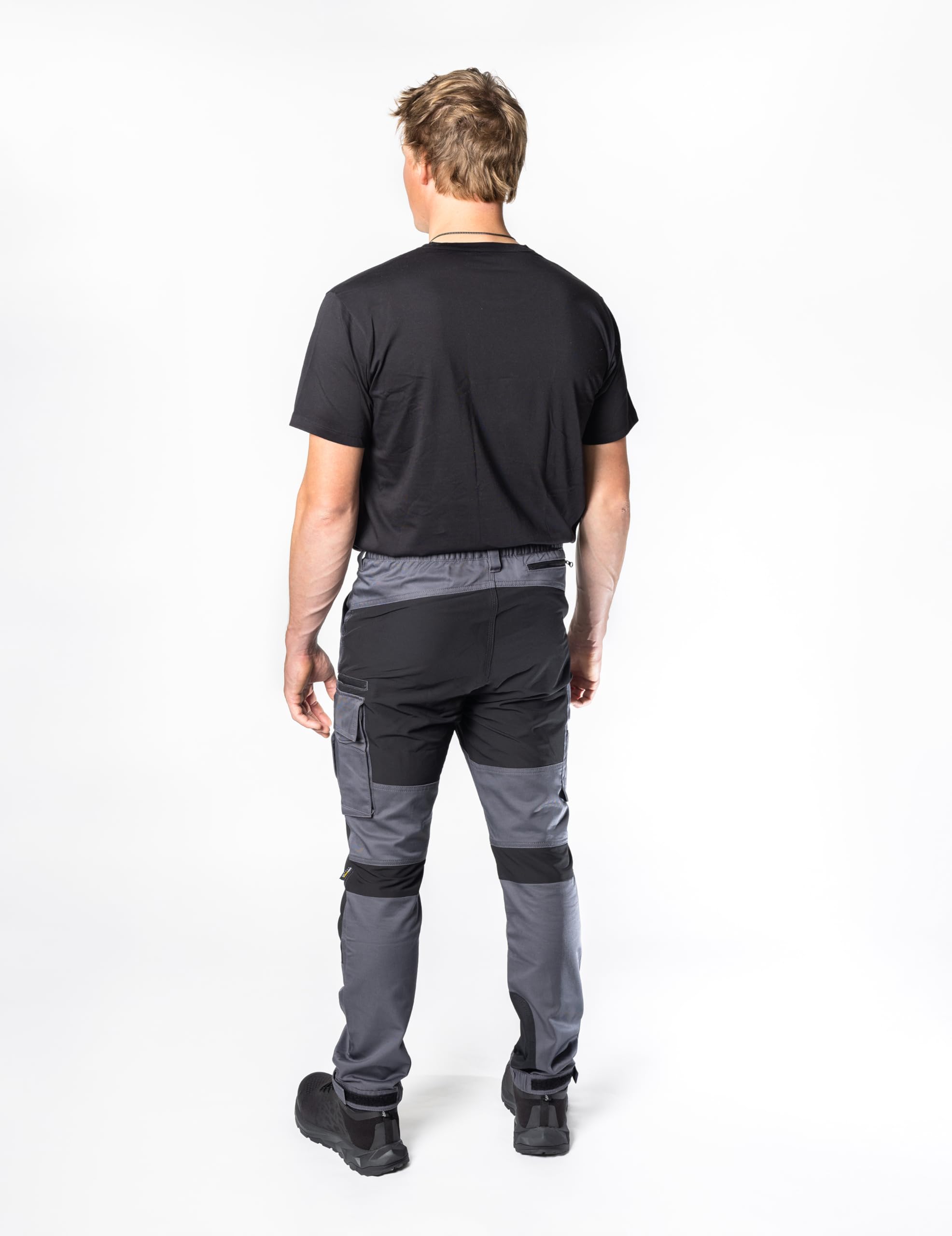 WorkRacer - Pantalon de Travail Homme Slim-Fit - Pantalon Cargo Robuste Stretch et Cordura - Idéal Artisanat et Jardinage