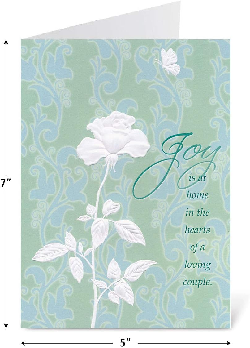 A single greeting card with dimensions 5 inches by 7 inches indicated by arrows.