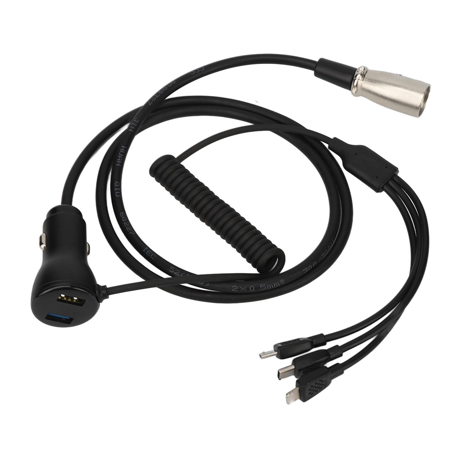Cable de Carga para Silla de Ruedas, Cable de Carga USB para Silla de Ruedas, Rendimiento Estable Multifuncional 3 en 1 para Salidas en Scooter Eléctrico