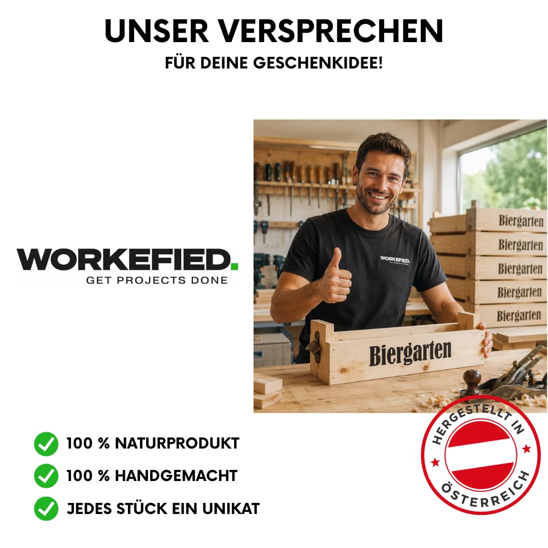 Generisch Regalo di birra per uomini, borsa da uomo personalizzata, regalo da birra in legno con apribottiglie, regalo per uomo che ha tutto per il compleanno