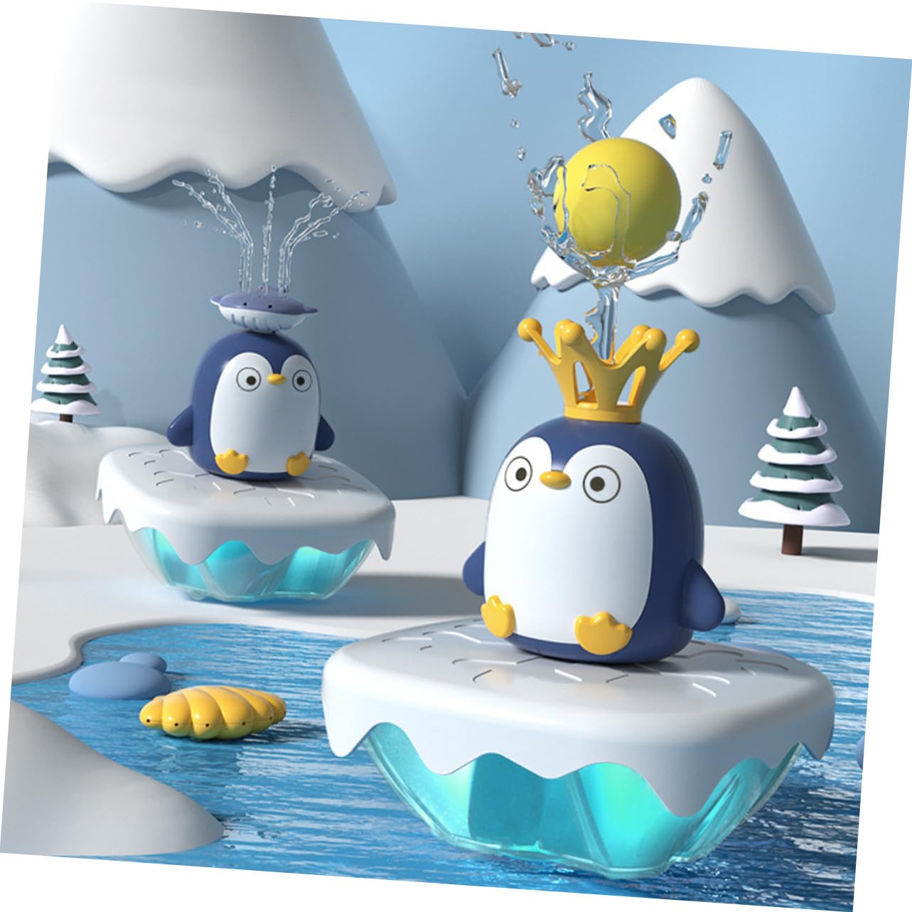 Toyvian Juguete de Baño para Bebés en Forma de Pingüino Aspersor de Agua, Material Abs Suave sin Rebabas, Adecuado para Estimular el Baño de Niños Pequeños