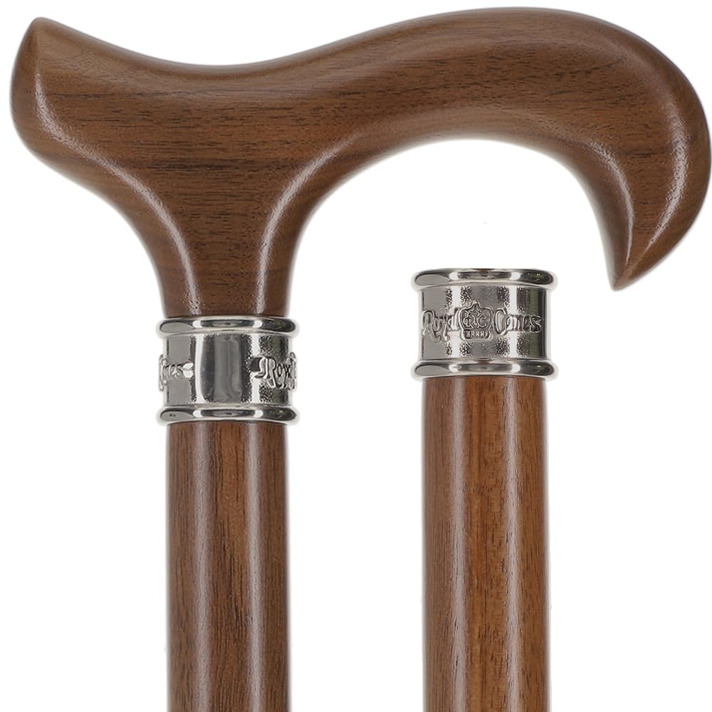 Stylish Walking Sticks – Derby Walking Canes with Wood Shaft and Pewter Collar – Colorful Cane Best Gift for Men and Women – Portable Wooden Derby Cane Safe to Walk.