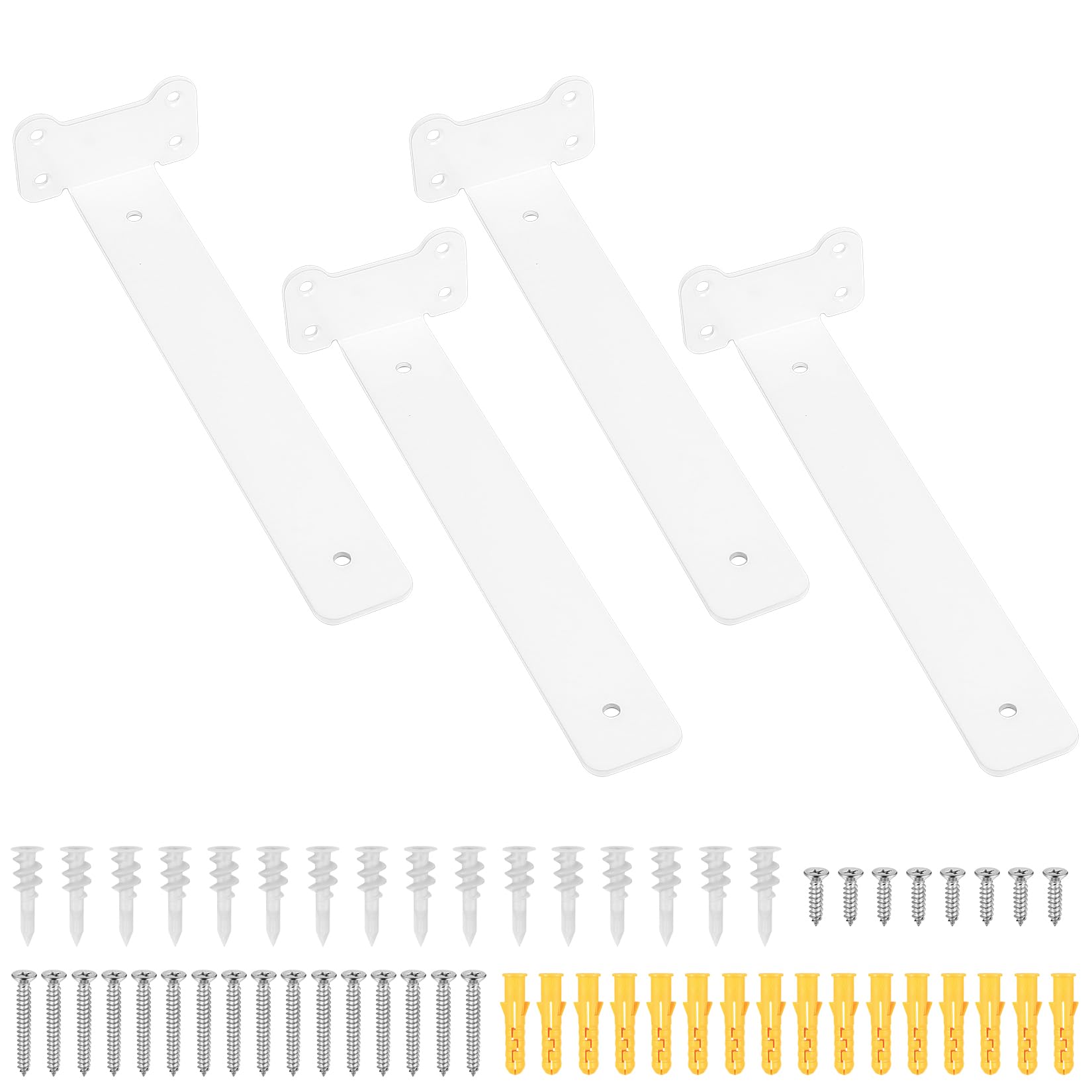 Supports d'étagère murale métal blanc de qualité supérieure