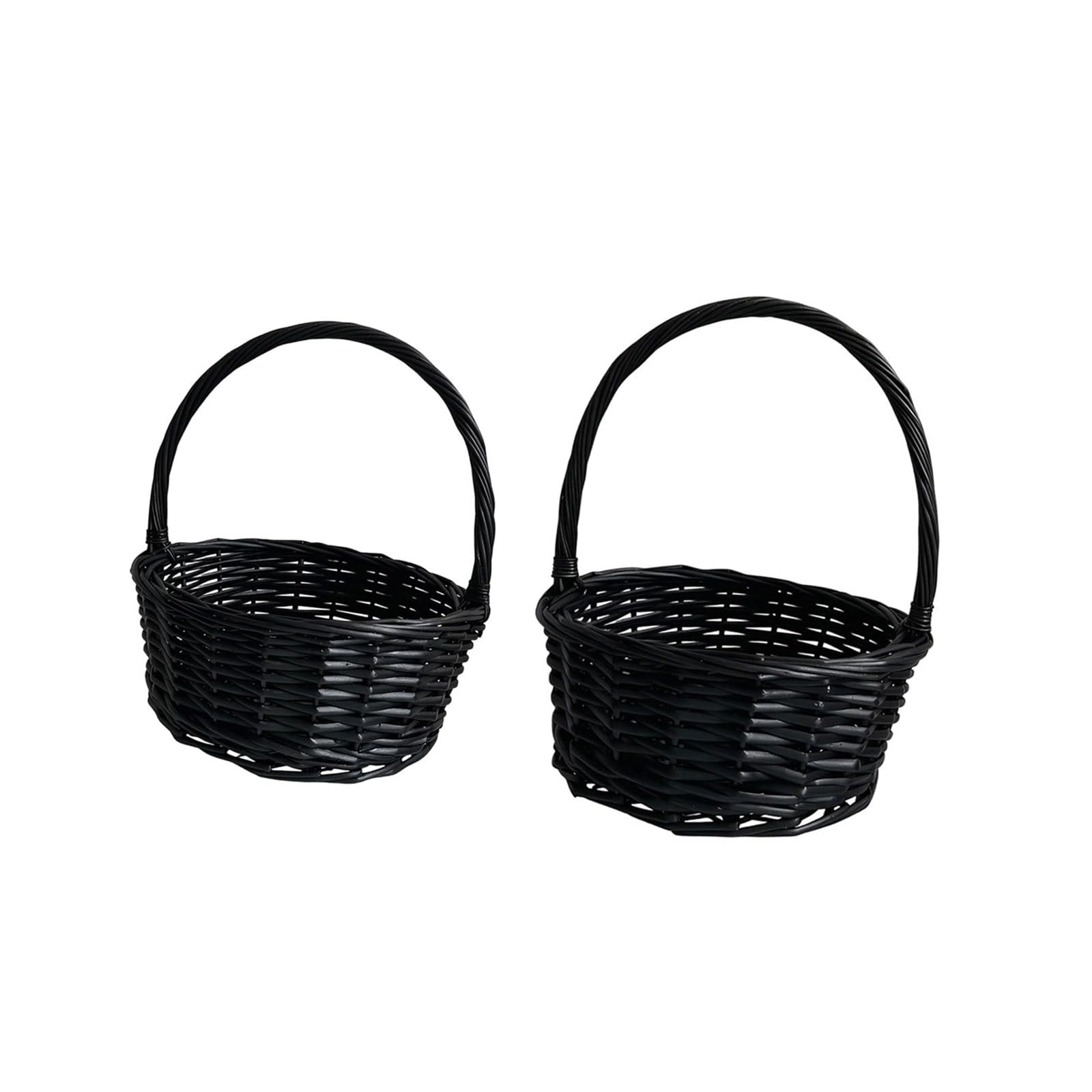 Cestino in rattan intrecciato con manici per picnic e gite, D