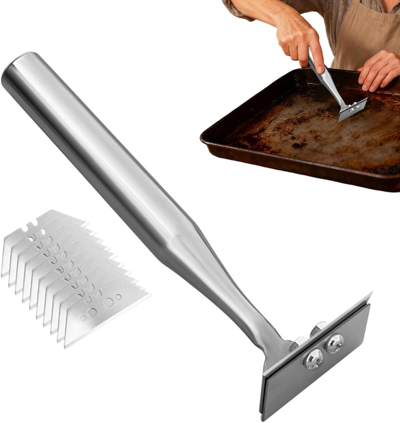 – Cutting Board Scraper - Rust-Proof Stain Removal Gadget - Scraper Tool Cleaning,for Floor Wall Sticker Stain Frost Ice Home Indoor Cookware