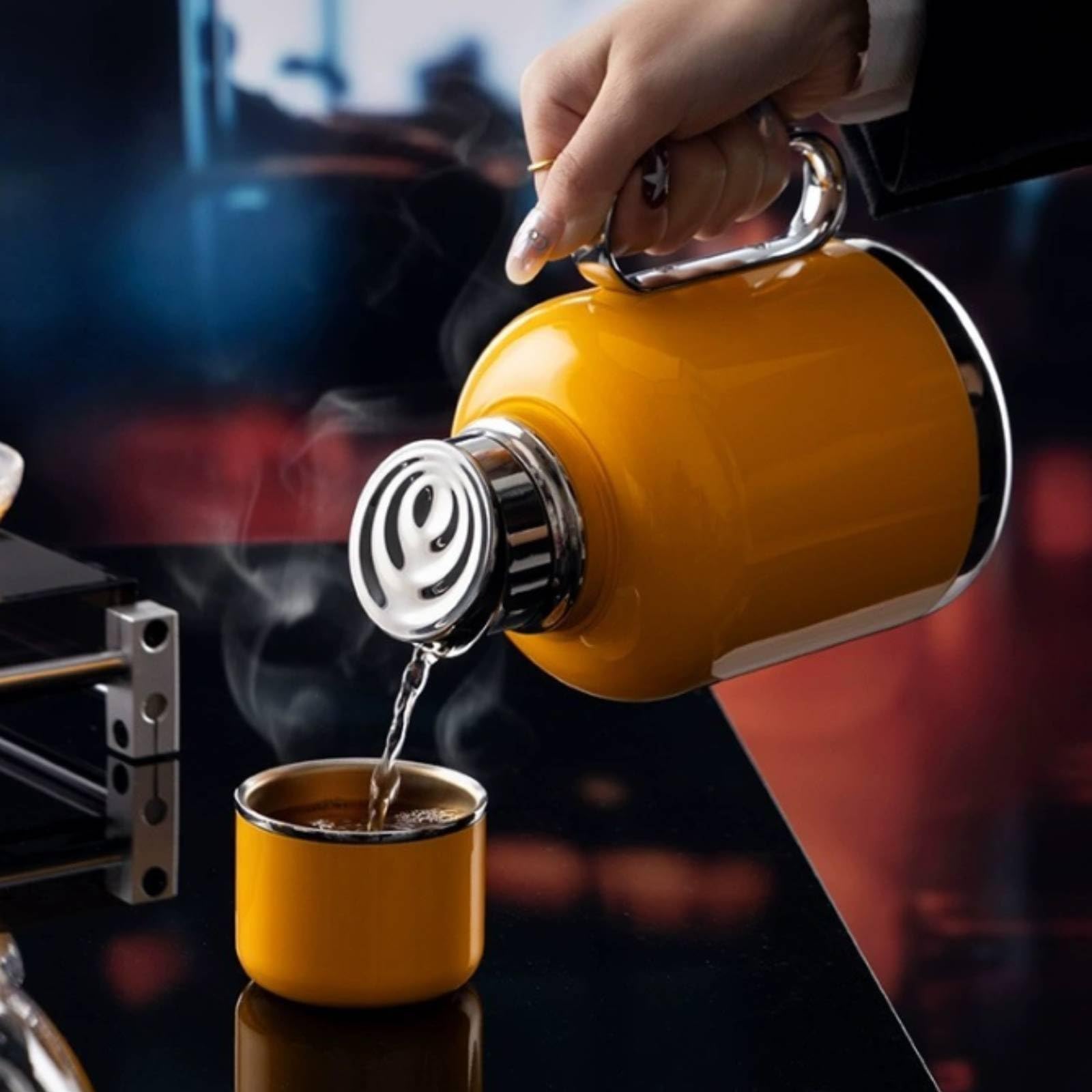 Termo Té Portátil Acabado Brillante Botella a Té Resistente Al Temperatura Alta Termo Acero Inoxidable, Array, Púrpura坤仪