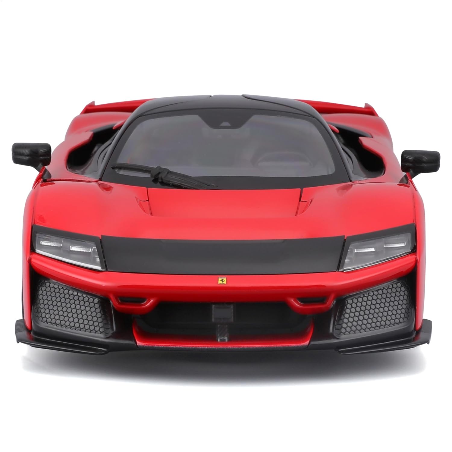 Bburago - Ferrari F80 a Escala 1:18, Coche de fundición a presión en el icónico Rojo Ferrari, réplica Detallada con Puertas y Maletero Que se abren, Licencia Oficial de Ferrari, 3+