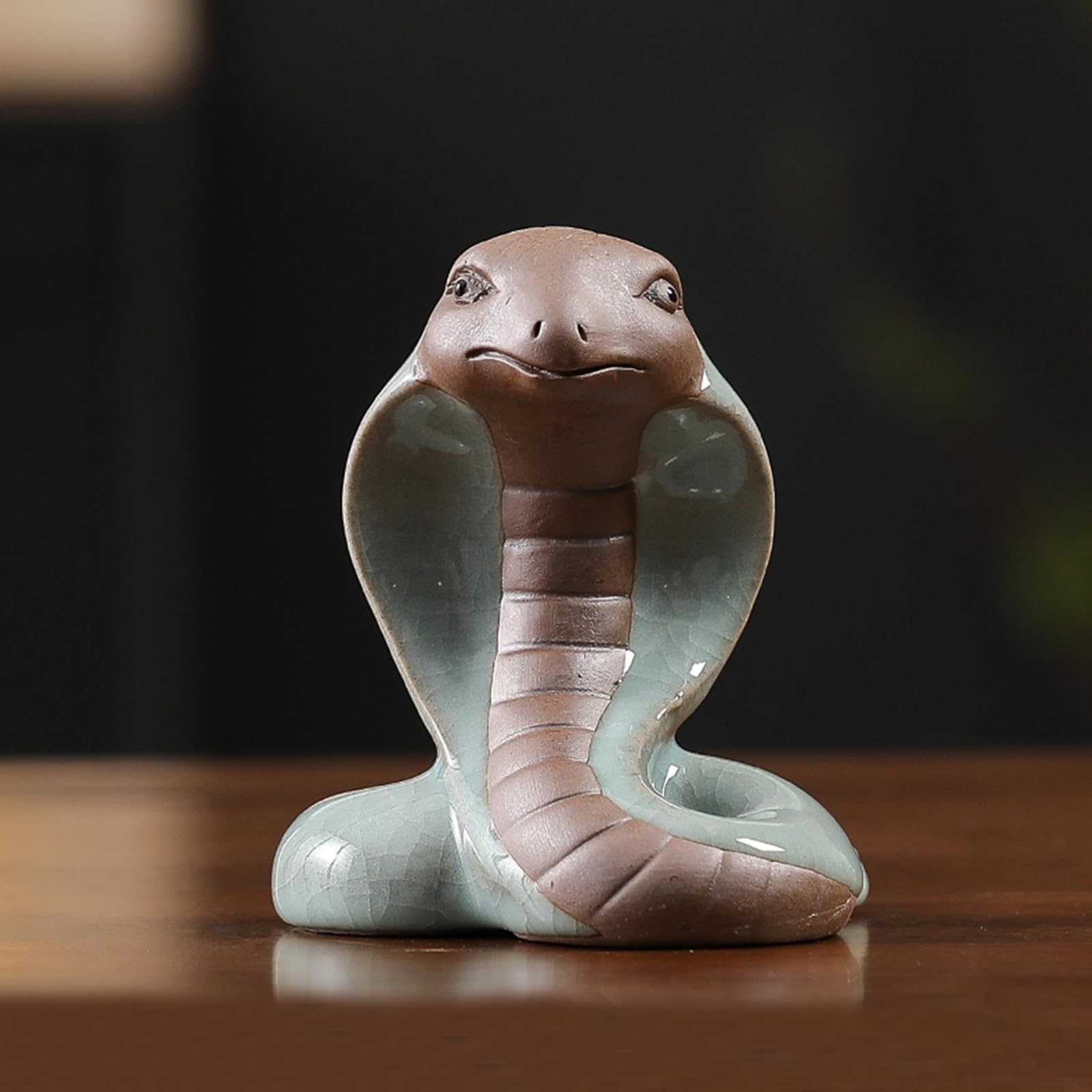 YUZDNM Ceramic animal figurines, Chinese zodiac animal sculptures, symbolizing success and wealth, a lucky gift(#b)