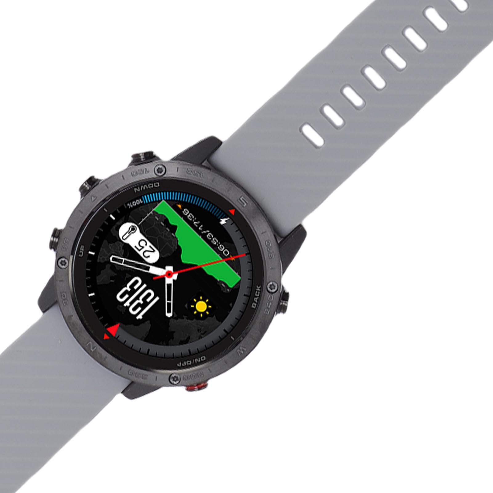 Generic Smartwatch, 1,3 -calowy Barometr Inteligentny Ekran Sportowy dla Długiej żywotności Baterii Lekkie Powiadomienie o Wyścigu (BLACK)