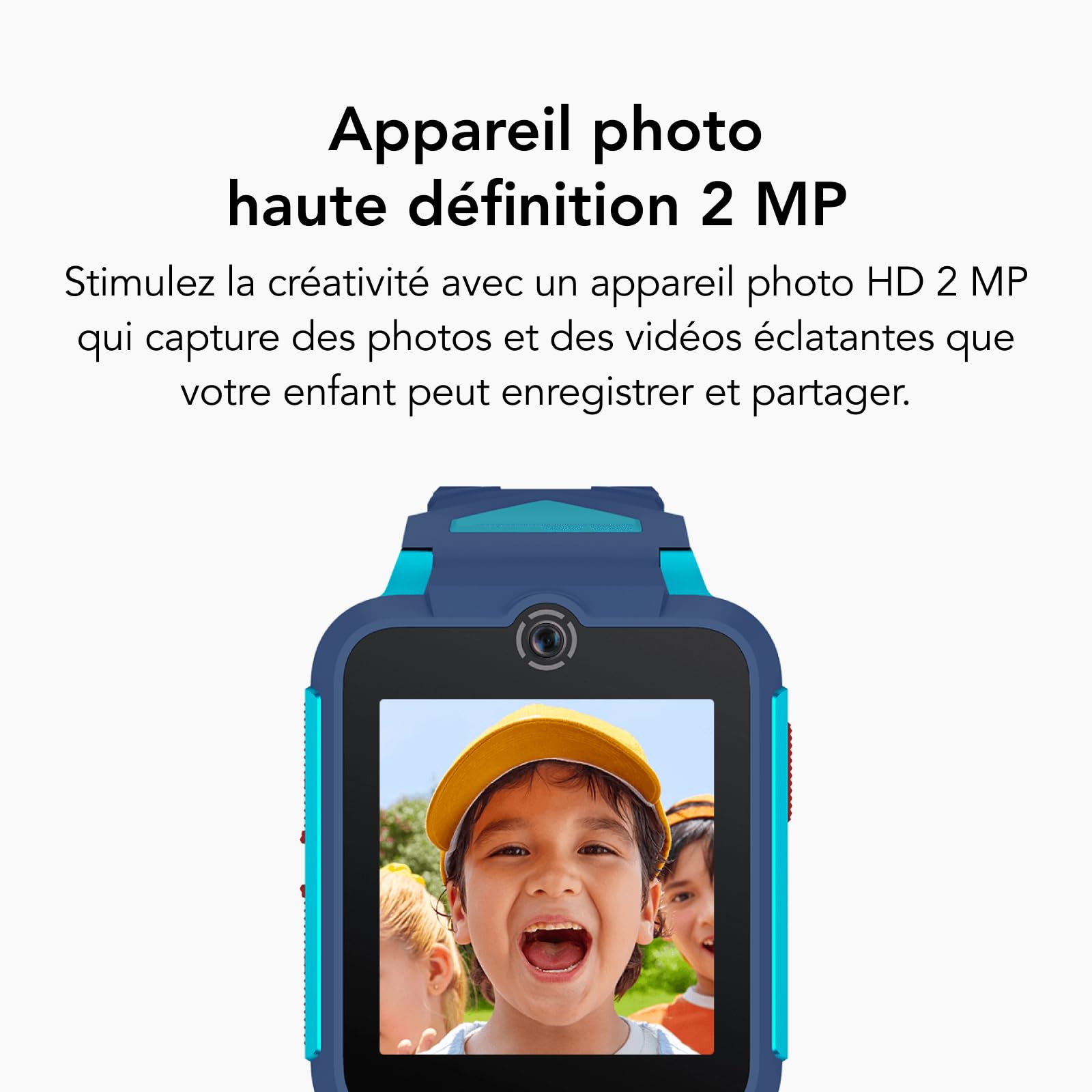 TCL MOVETIME Family Watch 2 - Montre connectée 4G pour Enfants, GPS, appels vidéo, Suivi d'activité, Bleu de Vitesse