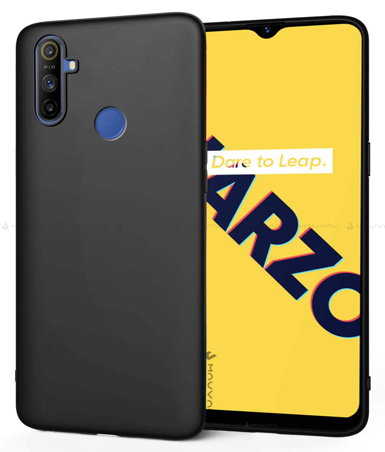 Mauval Premium Protection Matte Finished Back Cover Case for Realme Narzo 10A | Realme Narzo 20A | Rubberized TPU | Slim Thin Soft Matte Flexible Matte Touch Shock Proof - Matte Black (B08FCS8HVF) Amazon Price History, Amazon Price Tracker