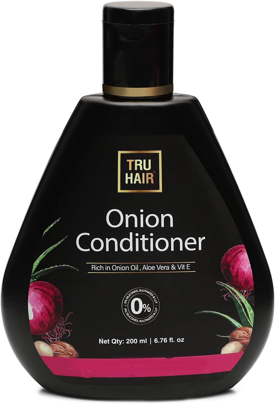Tru Hair Onion Juice Conditioner With Shea Butter & Vitamin E for Healthy & Soft Hair | Contains 0% Parabens, Silicones & LLPs - 200 ML