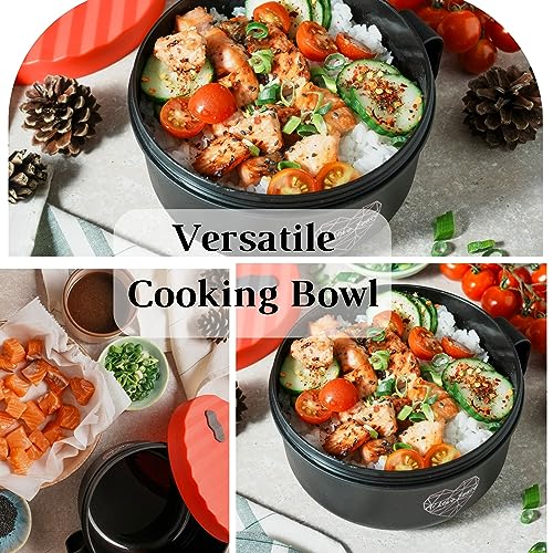 image for AI LOVE PEACE Ramen Bowl, 40 oz Microwaveable Noodle Cooker for Ramen,