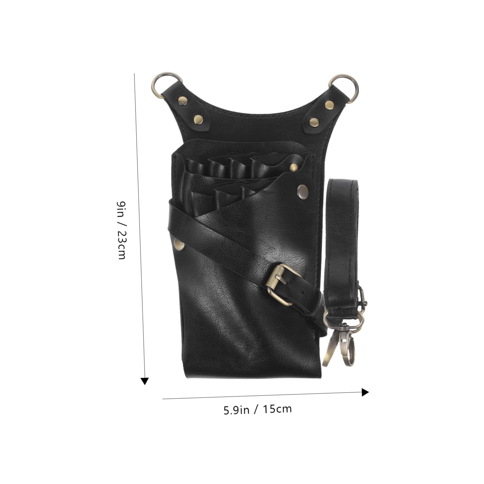 SOESFOUFU Hair Stylist Scissor Waist Bag Barber Bag Pu Leather Hair Tools Organizer