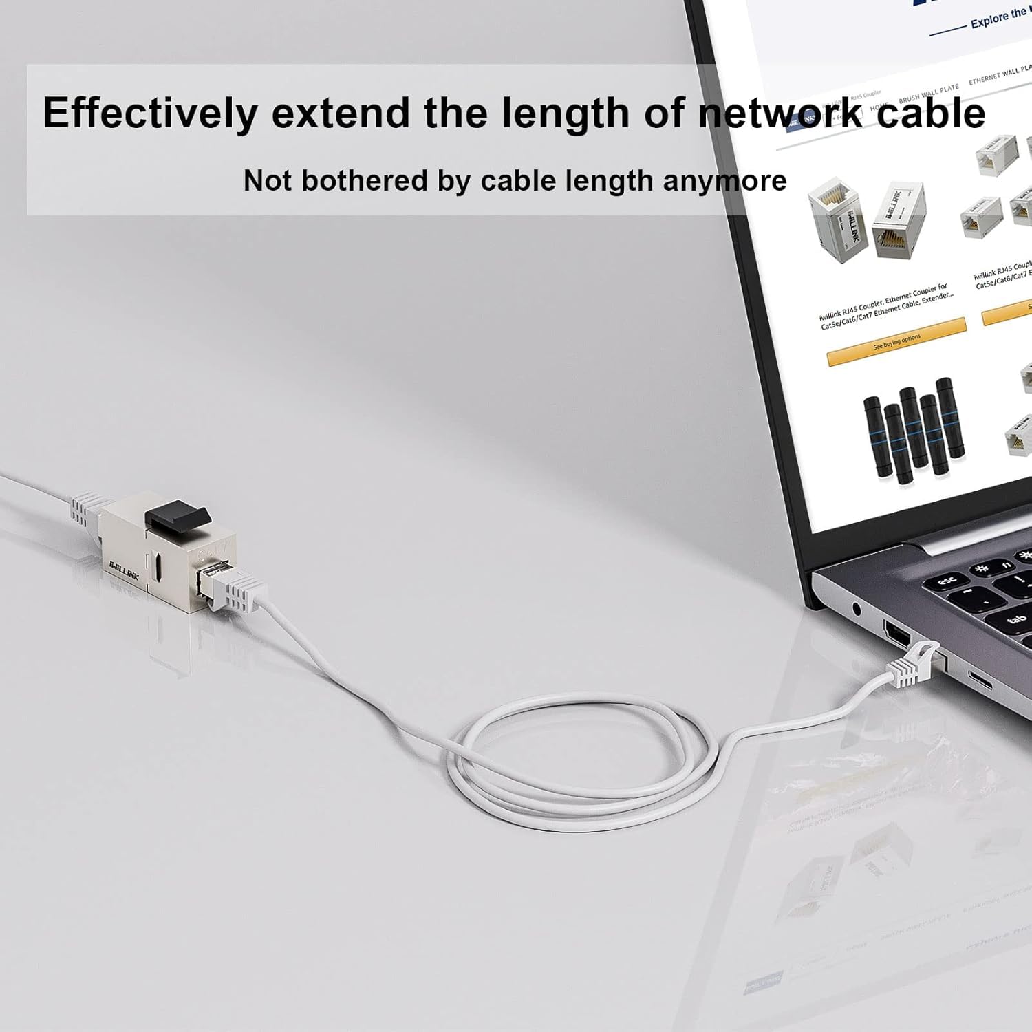 iwillink Lot de 25 coupleurs blindés RJ45 Keystone 10 Gbit/s CAT7 | Coupleur Ethernet, prise Keystone femelle vers femelle, insert STP Keystone pour câble Cat7/Cat6a/Cat6/Cat5e