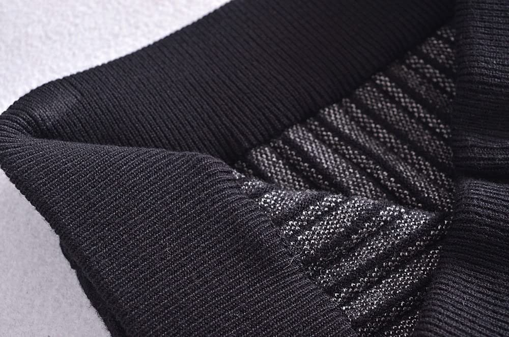 Faldas para Mujer Reino Unido,Falda De Invierno A Cuadros Cintura Elástica Onda Falda Plisada De Talle Alto De Punto Negro Faldas Plisadas Midi Acampanadas para(Coffee)
