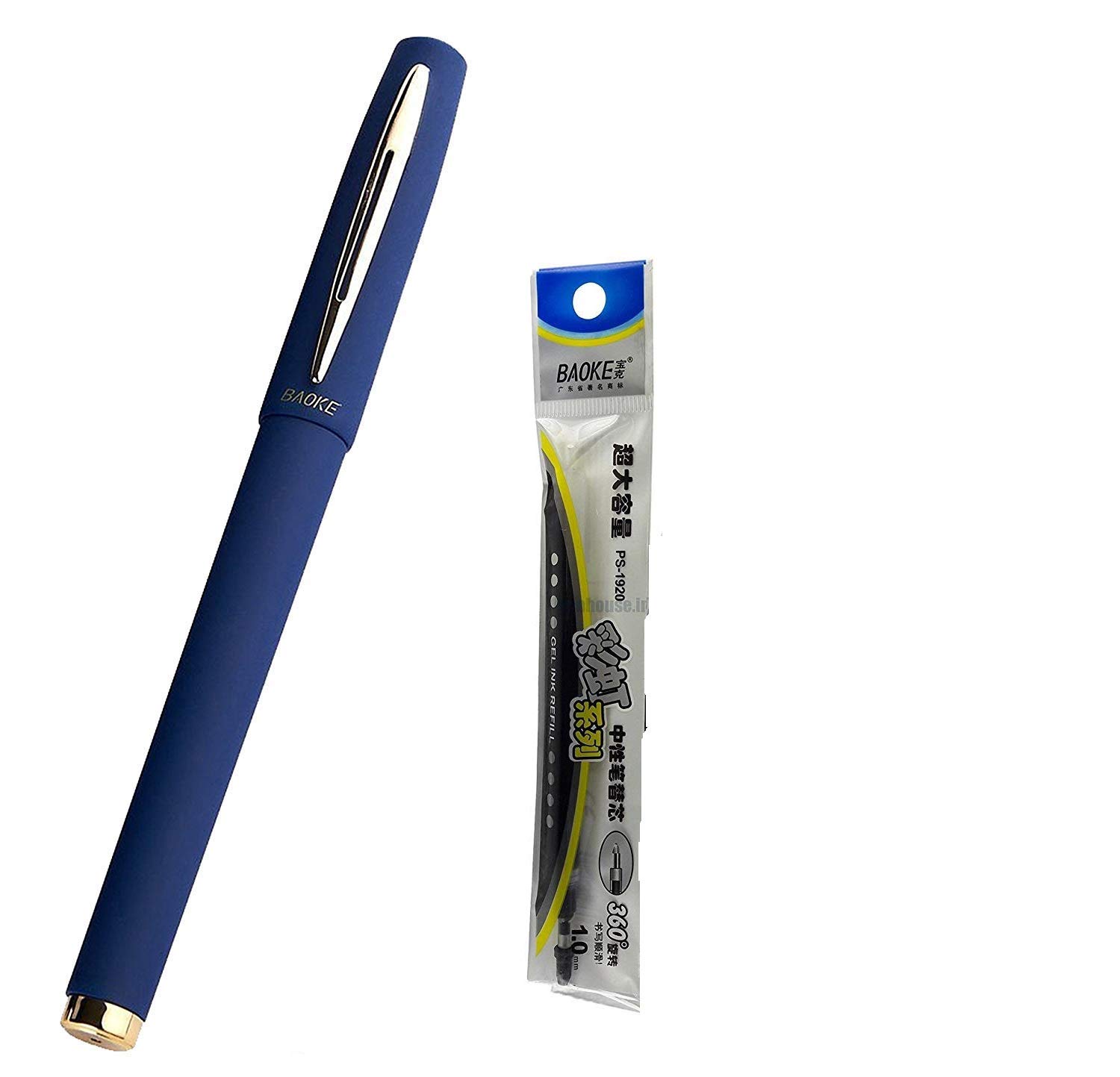 Baoke Smooth Writing (Pen + Refill, Blue 1 mm (Set of 1))