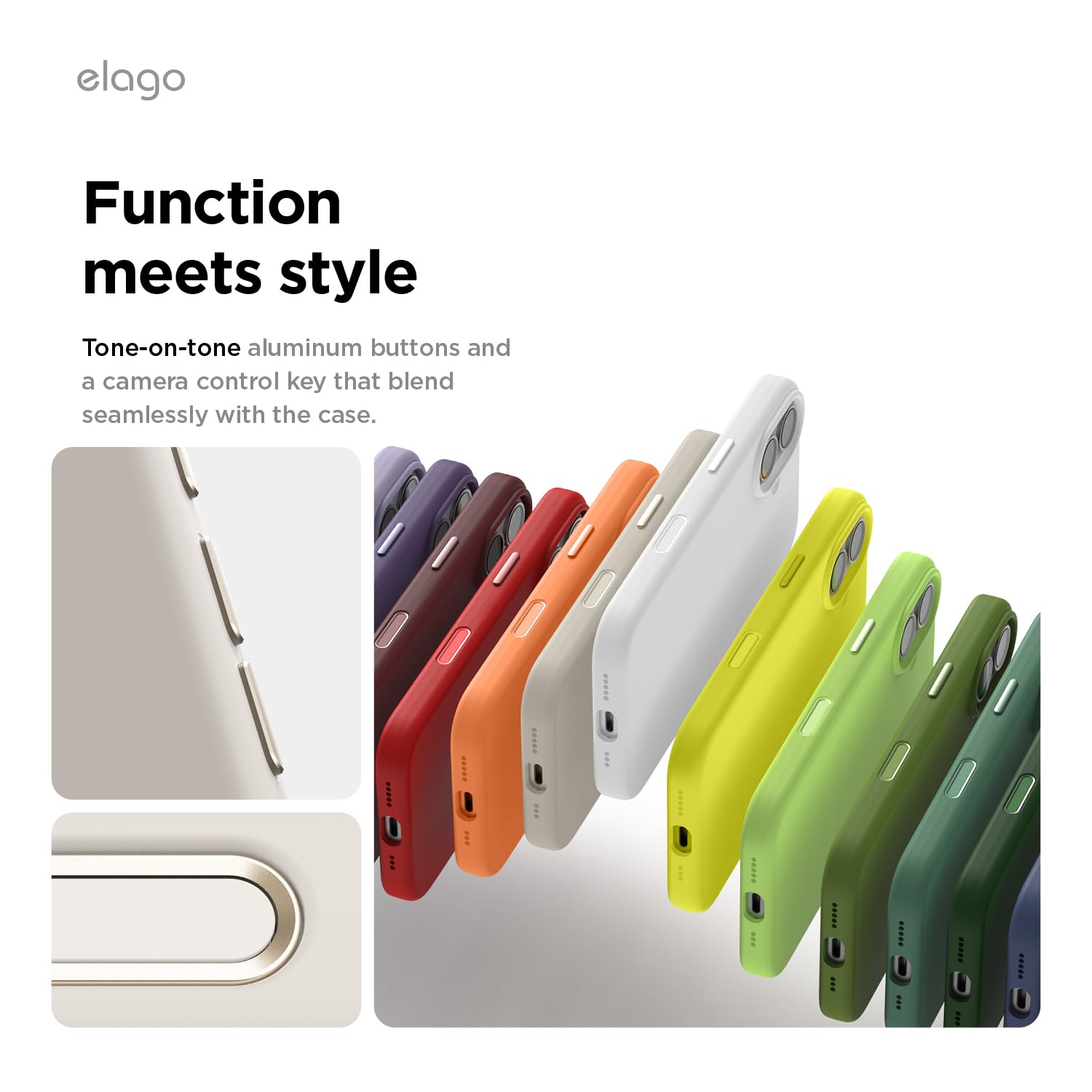 elago Cover Magnetica in Silicone Liquido per iPhone 17 (6,3") – Compatibile con MagSafe, Antiurto, Sottile, Finitura Soft-Touch (Pietra)