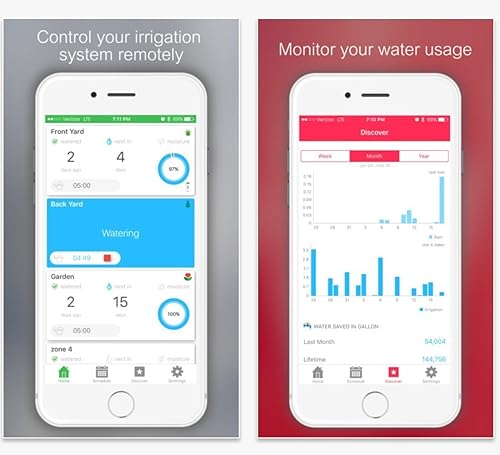 Miniatura 4 de Netro Controlador inteligente de aspersores, WiFi, meteorológico, acceso remoto, 12 zonas, compatible con Alexa