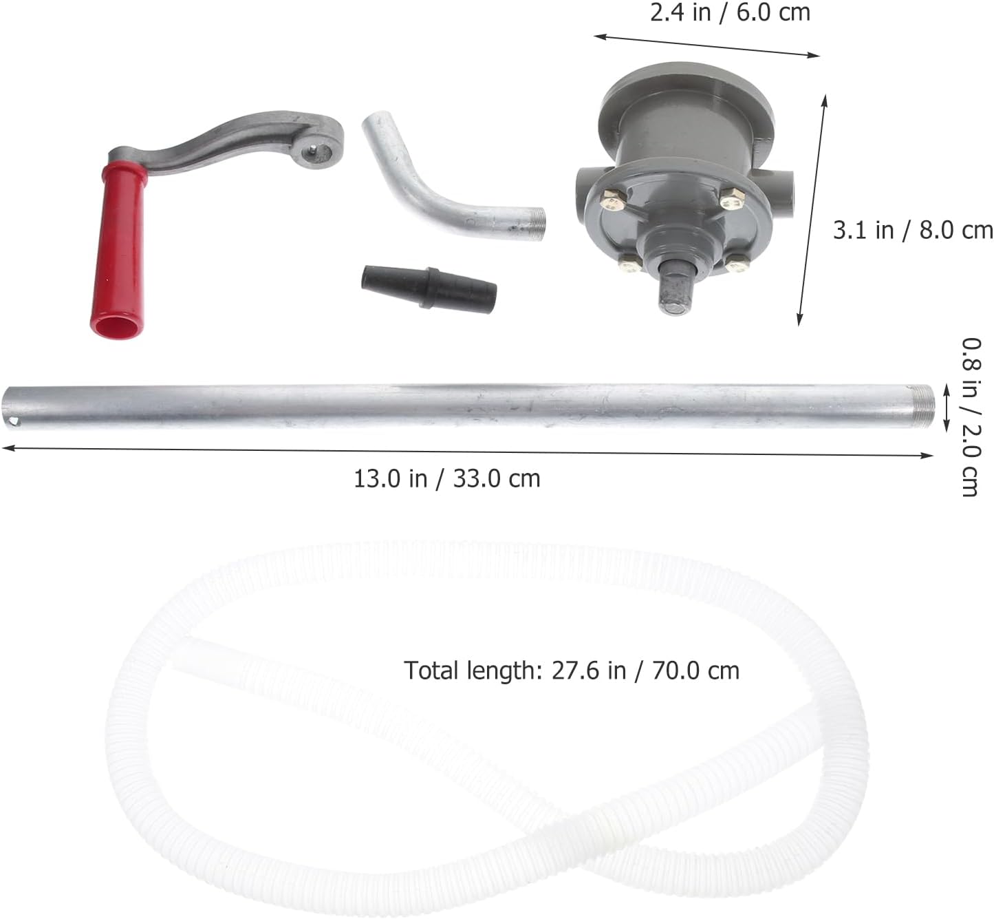 Heavy Duty Hand Rotary Pump Drum Self Dispense Oil Transfer Pump Fits Drums Hydraulic Fluid Kerosene Engine Oil