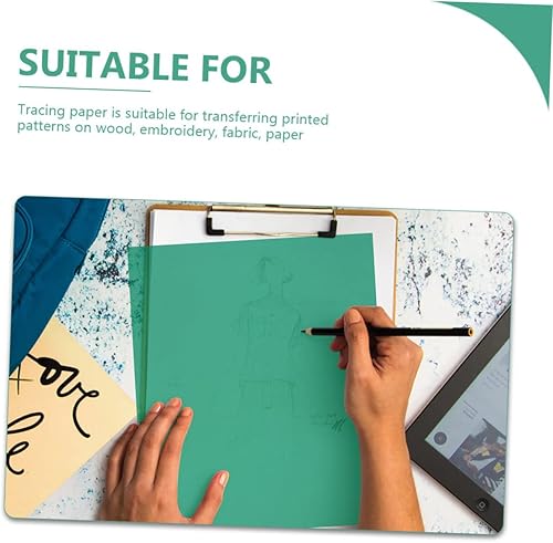 Miniatura 8 de EXCEART 10 Sheets Daily Use Tracing Paper Water Soluble Paper Printable Media Embroidery Paper Dissolve Translucent Tracing Paper Transfer Paper