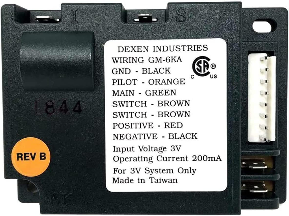 GM6K-M Fireplace Control Module – IPI Ignition, 3V Battery or Transformer Powered – Works with Quadra-Fire, Heatilator, Heat N Glo, Majestic – Replaces SRV593-592, 593-592
