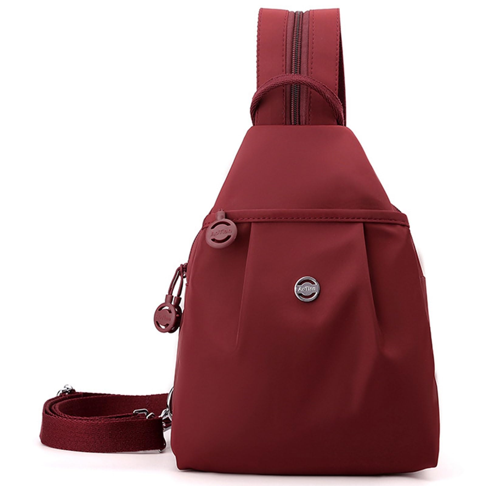 Mini Sac à Dos 3 en 1 Antivol Femmes Grande Capacité Oxford Bordeaux