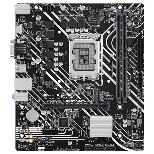 PRIME H610M-D Scheda Madre mATX Intel H610 (LGA 1700), DDR5, PCIe 4.0, slot M.2, Realtek 1 Gb Ethernet, HDMI, VGA, USB 3.2 Gen 1, SATA 6 Gbps, Header RGB - Scheda madre - Immagine 1