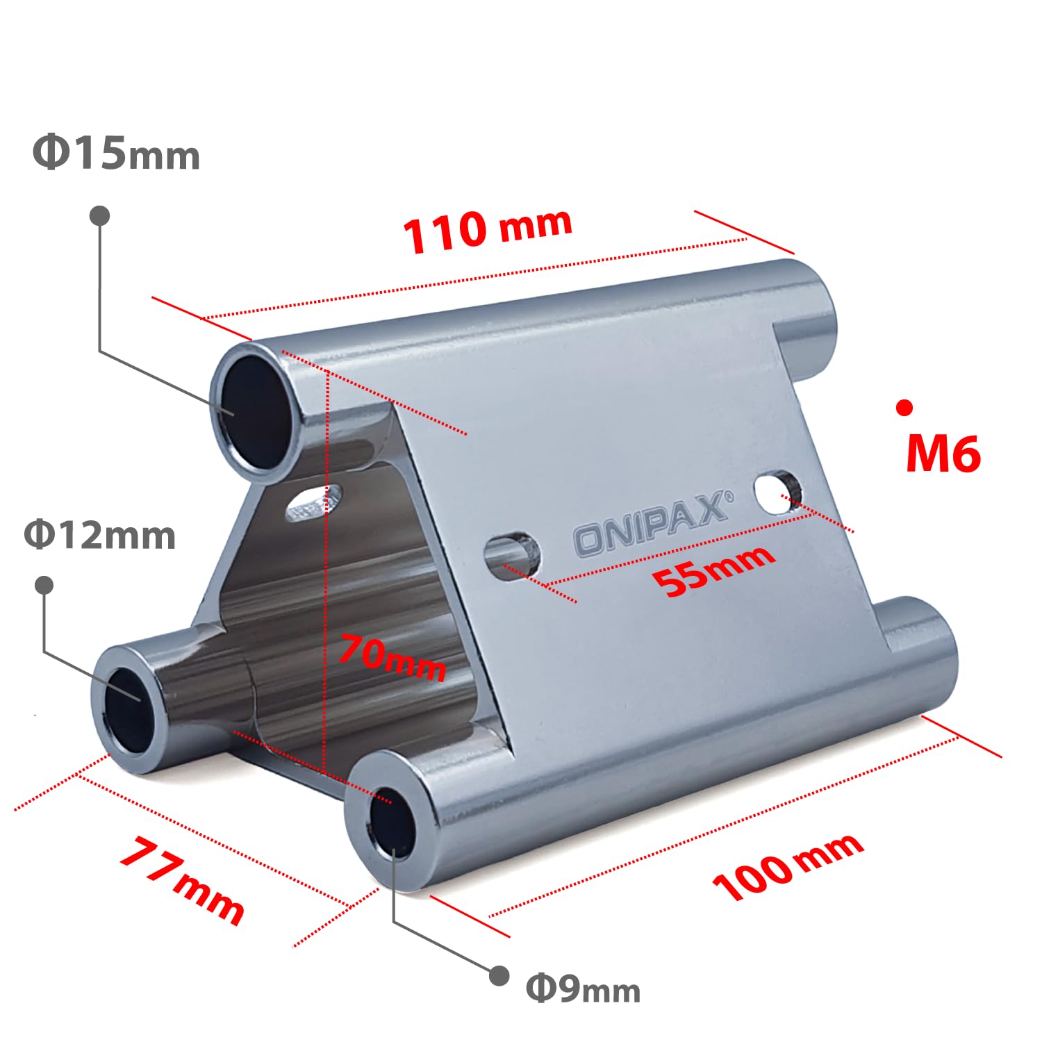 ONIPAX Triangle Bike Fork Mount Hitch Rack; für 15 mm x 110 mm, 12 mm x 100 mm, 9 mm x 100 mm