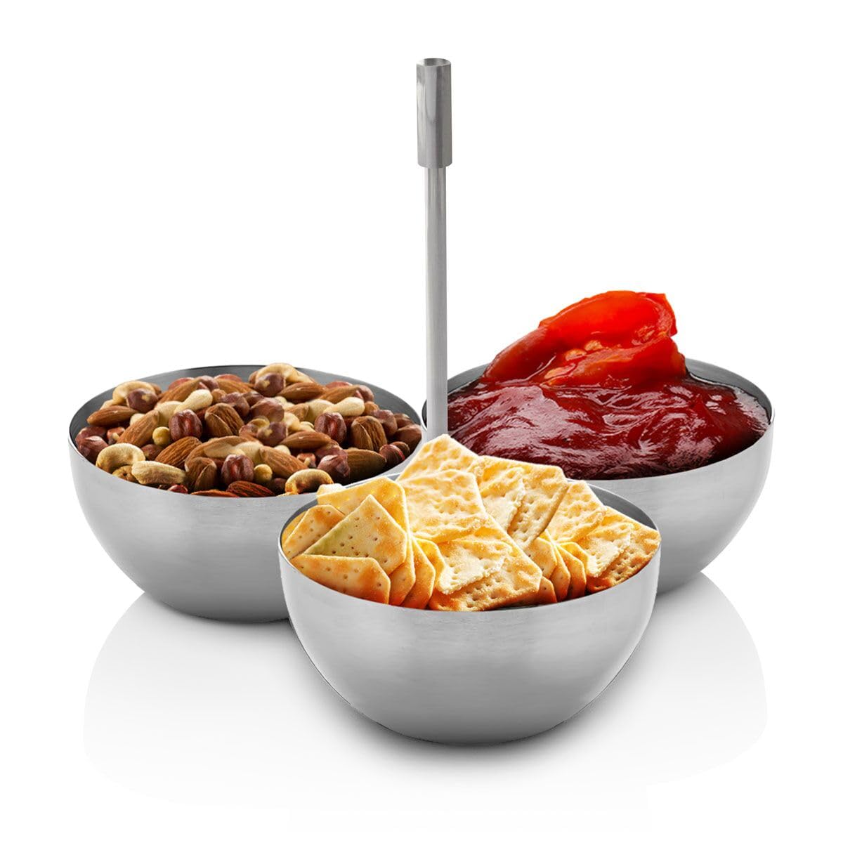 GGM Gastro | RSVA3 | (3 Stück) Snack Schalen 3er Set - Edelstahl