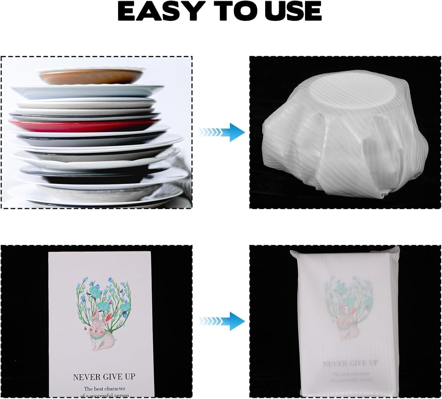 50 PCS 18x26 Inch Extra Large Foam Pouches for Moving 0.5MM Thick Cushion Foam Pouches for Shipping and Storage Moving Supplies Packing Wrap Bag for China Dishes Crafts Photo Frame Valuable Items