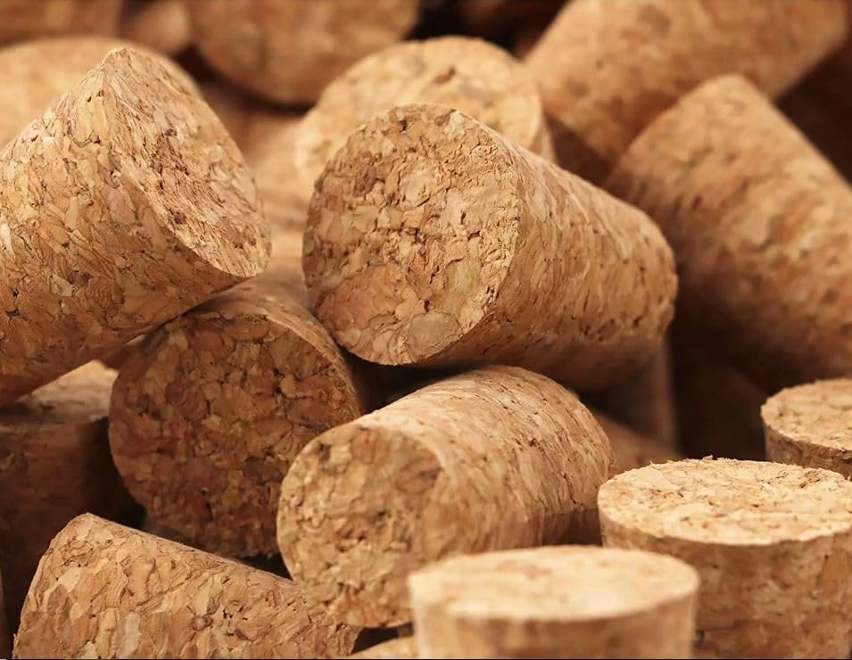 Miniatura 2 de Tapón de corcho natural, 50 tapones para botellas de vino, tapones cónicos para botellas de corcho, tapón de botella a prueba de fugas