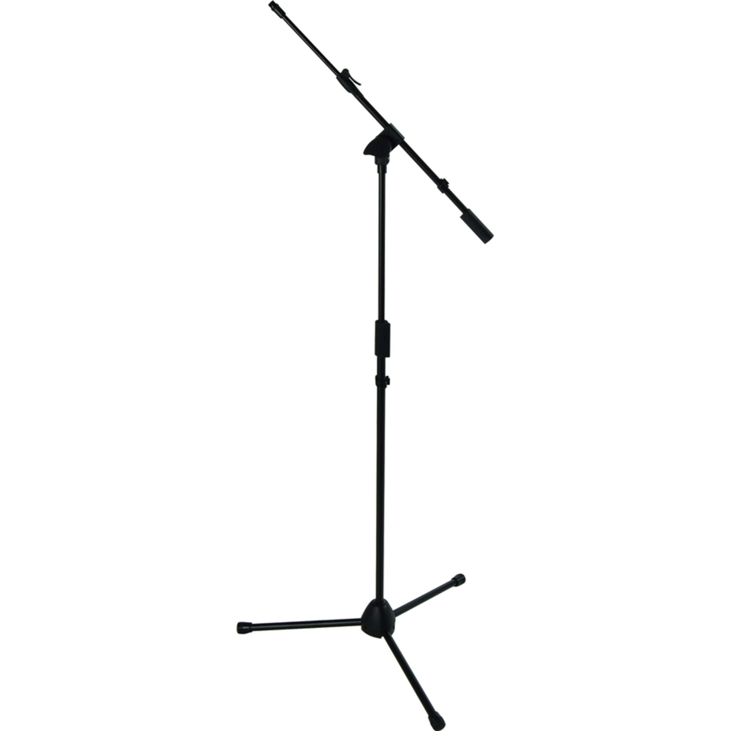 QUIK LOK - A/304 BK, ASTA MICROFONICA con giraffa telescopica e base IN‑SYNC