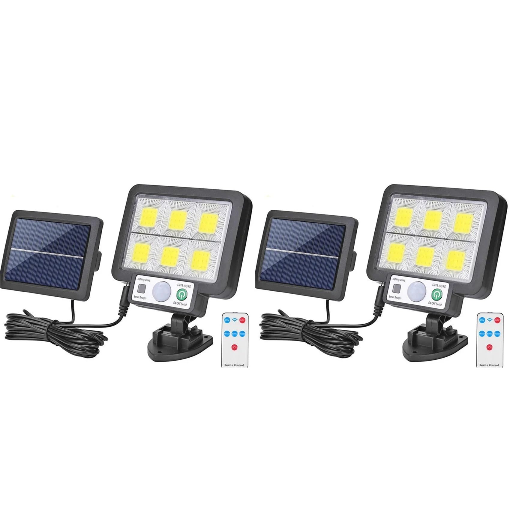 Lampe de Jardin Solaire Contre l'Obscurité avec Projecteur Étanche Extérieur