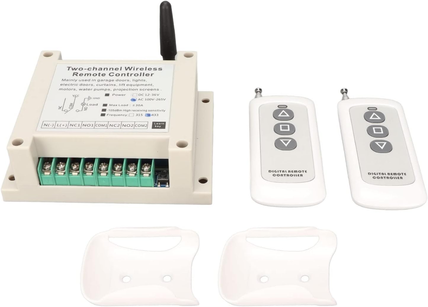 Relay Remote Control Kit, 2 Channel Wireless Relay Remote